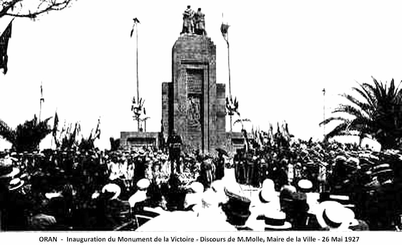 Oran - Inauguration Monument de la Victoire en 1927.jpg